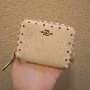 Coach Cream Leather Wallet